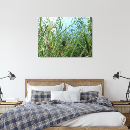 Boter langs de rivier canvas afdruk (Insitu (Slaapkamer))