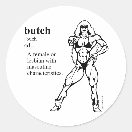 BOTER (lesbienne) Ronde Sticker (Voorkant)