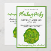 Boter Lettuce Vegetable Community Garden Party Kaart (Voorkant / Achterkant)