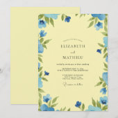 Boter Maagdenpalm Loof Eucalyptus Bruiloft Kaart (Voorkant / Achterkant)