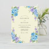 Boter Maagdenpalm Ranunculus Eucalyptus Bruiloft Kaart (Staand voorkant)