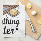 Boter maakt alles beter theedoek (Quarter Fold)