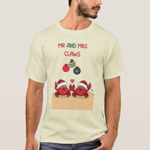 BOTER ME OP Koppel Natuurlijk Grappige Krab KERST T-shirt