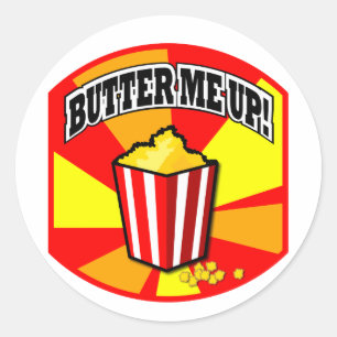 Boter me op! ronde sticker