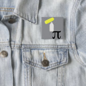 Boter-melk Pi Knop Vierkante Button 5,1 Cm (In situ)