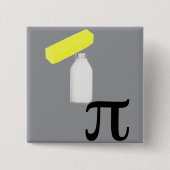 Boter-melk Pi Knop Vierkante Button 5,1 Cm (Voorkant)
