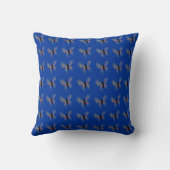 Boter met blauwe achtergrond kussen (Achterkant)