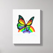 Boter met regenboog canvas afdruk (Voorkant)