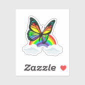 Boter met regenboog sticker (Vel)