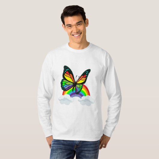 Boter met regenboog t-shirt (Voorkant volledig)