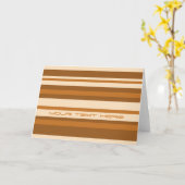 Boter Mint Stripe "Jouw tekst"-wenskaart Kaart (Gele Bloem)