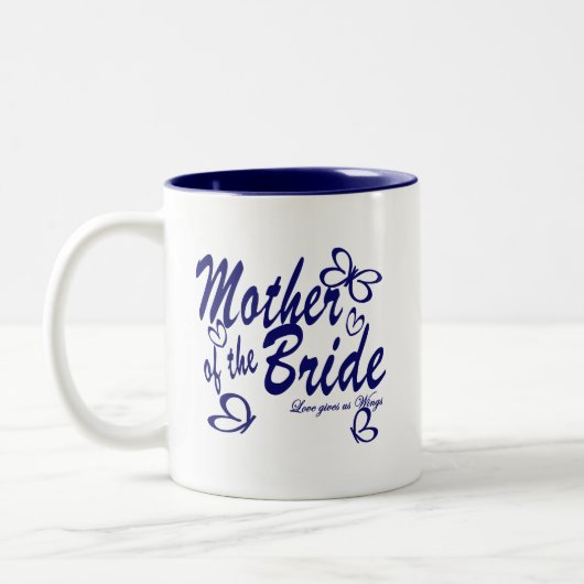 Boter/moeder van de bride tweekleurige koffiemok (Links)