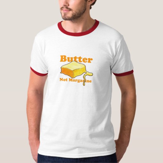 Boter niet Margarine T-shirt (Voorkant)