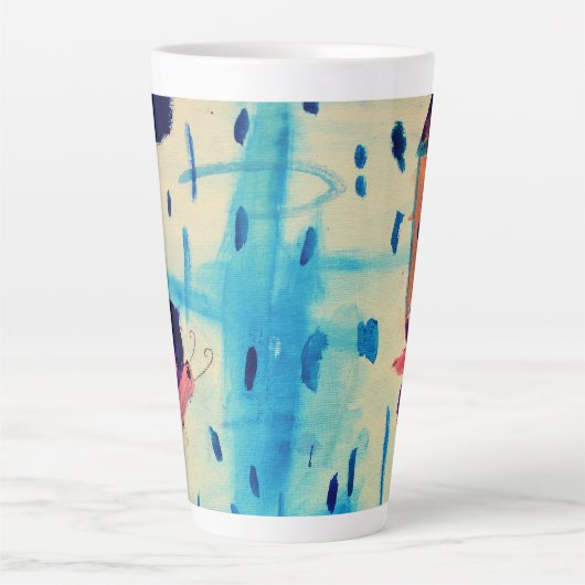 Boter op een regenachtige dag latte mok (Voorkant)