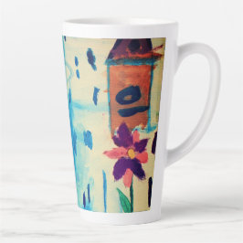 Boter op een regenachtige dag latte mok