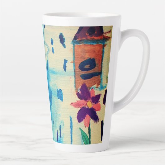 Boter op een regenachtige dag latte mok (Rechts)