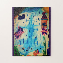 Boter op een regenachtige dag legpuzzel