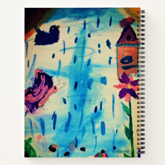 Boter op een regenachtige dag notitieboek (Achterkant)