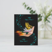 Boter op Lotus Bloom Briefkaart (Staand voorkant)