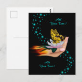 Boter op Lotus Bloom Briefkaart (Voorkant / Achterkant)