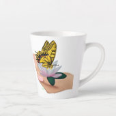 Boter op Lotus Bloom Latte Mok (Rechts)