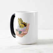 Boter op Lotus Bloom Magische Mok (Voorkant links)