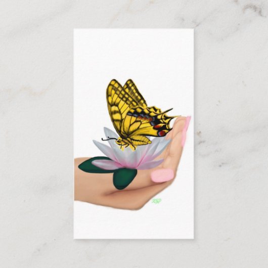 Boter op Lotus Bloom Visitekaartje (Achterkant)