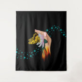 Boter op Lotus Bloom Wandkleed (Voorkant)