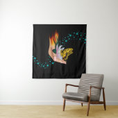 Boter op Lotus Bloom Wandkleed (In Situ (horizontaal))