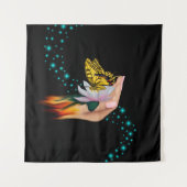 Boter op Lotus Bloom Wandkleed (Voorkant)