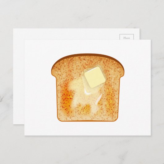 Boter op toast briefkaart (Voorkant / Achterkant)