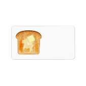 Boter op toast etiket (Voorkant)