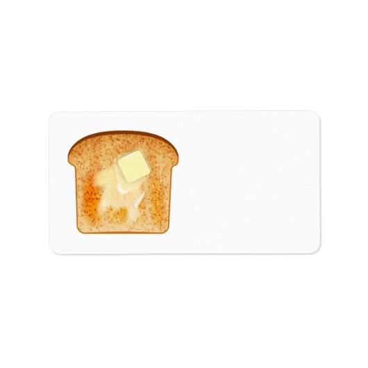 Boter op toast etiket (Voorkant)