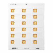 Boter op toast etiket (Full Sheet)