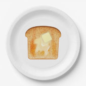 Boter op toast papieren bordje (Voorkant)