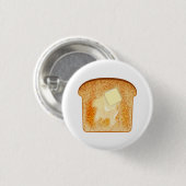 Boter op toast ronde button 3,2 cm (Voorkant /achterkant)