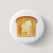 Boter op toast ronde button 3,2 cm (Voorkant)