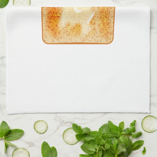 Boter op toast theedoek (Gevouwen)