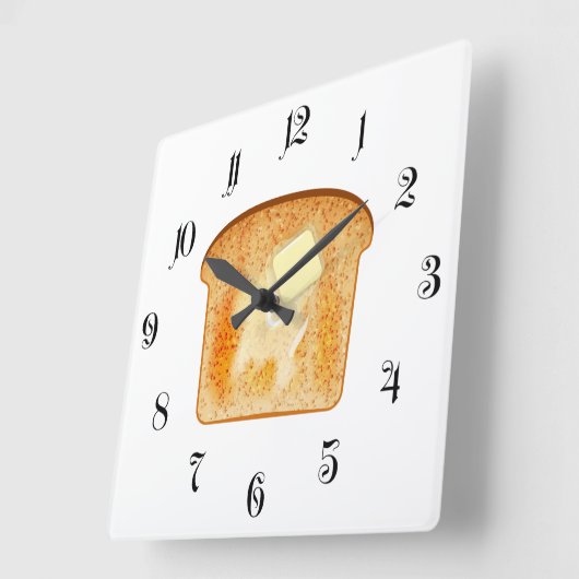 Boter op toast vierkante klok (Hoek)