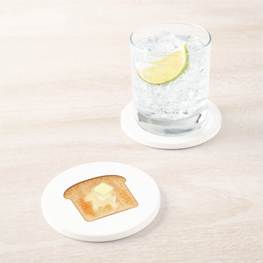 Boter op toast zandsteen onderzetter (Zijkant)