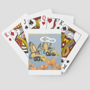 Boter-rups Grappige Vlinder Pokerkaarten