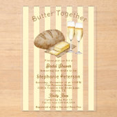 Boter Samen Brood en Boter Vrijgezellenfeest Acryl Uitnodigingen (Voorkant)