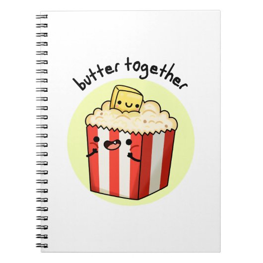 Boter Samen Grappige Boter Popcorn Grappenmaker  Notitieboek (Voorkant)