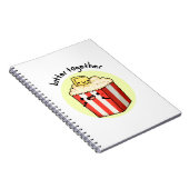 Boter Samen Grappige Boter Popcorn Strekking Notitieboek (Rechterzijde)