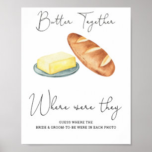 Boter samen met vrijgezellenfeest. Waar waren ze Poster