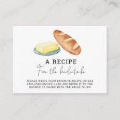 Boter samen - Recept voor de bruid-to-be Informatiekaartje (Voorkant)