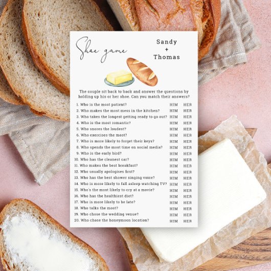 Boter samen - Schoenenspel vrijgezellenfeest spel