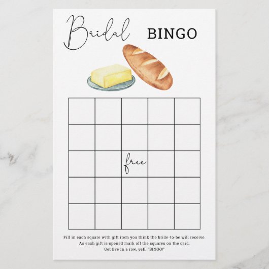 Boter Samen Vrijgezellenfeest bingo spel (Voorkant)