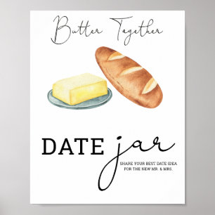 Boter Samen Vrijgezellenfeest Datum potje bruidssp Poster