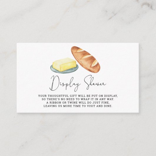 Boter samen vrijgezellenfeest - Display Shower Informatiekaartje (Voorkant)